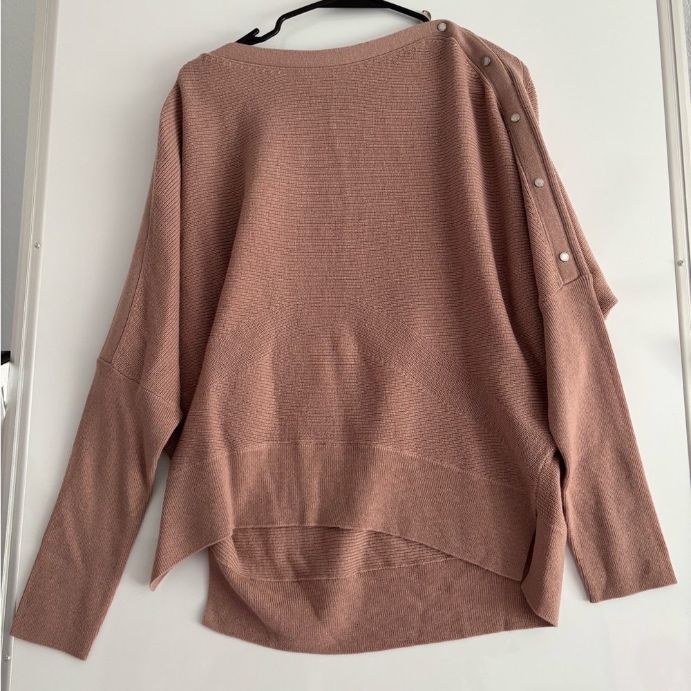 All Saints Off-the-Shoulder Sweater - Mauve